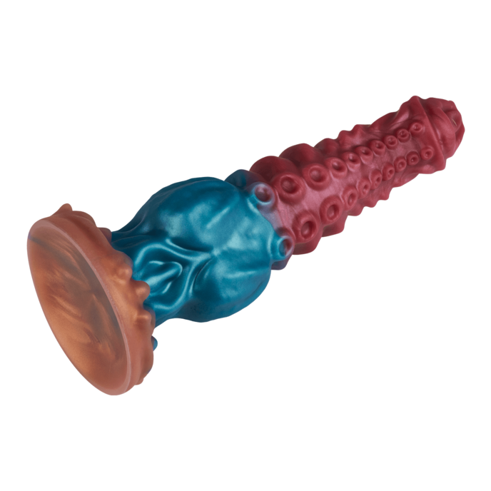 tentakel-dildo-met-opvallende-structuur-24-cm-Blauw-Goud-Rood-5