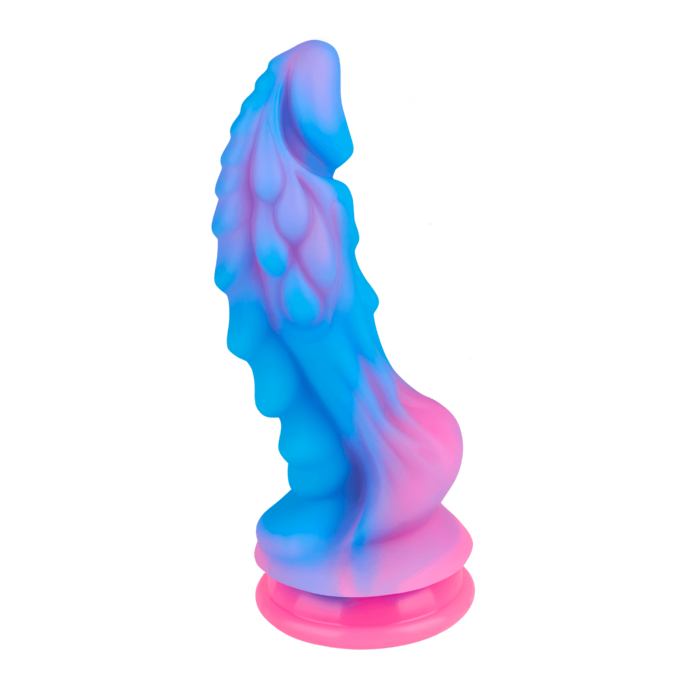 gestructureerde-fantasie-dildo-met-zuignapvoeten-20-cm-Blauw-Pink-2