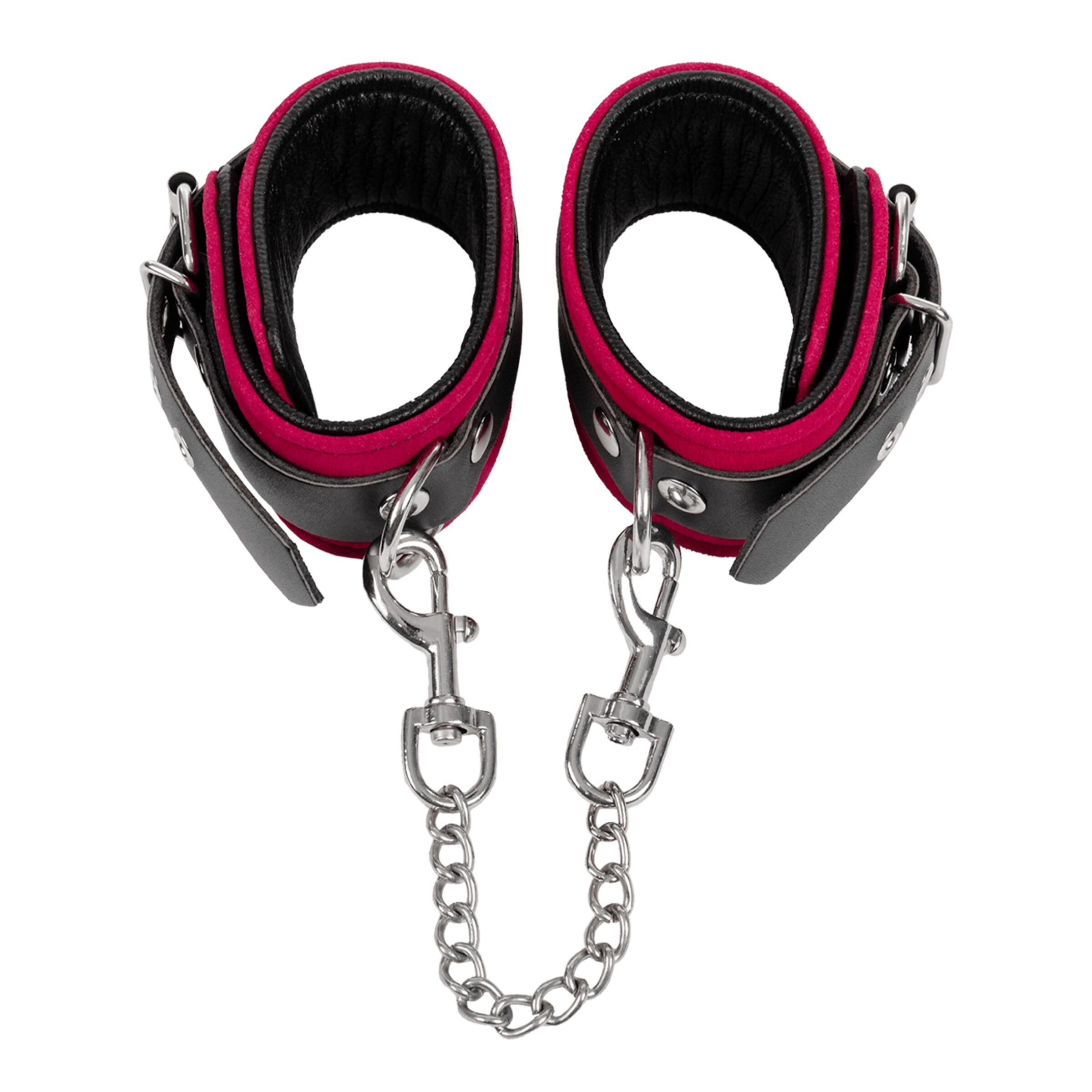 leren-voetboeien-met-karabijnen-Violet-Zwart-2
