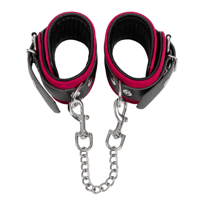 menottes-pour-chevilles-en-cuir-avec-mousquetons-Noir-Violet-2