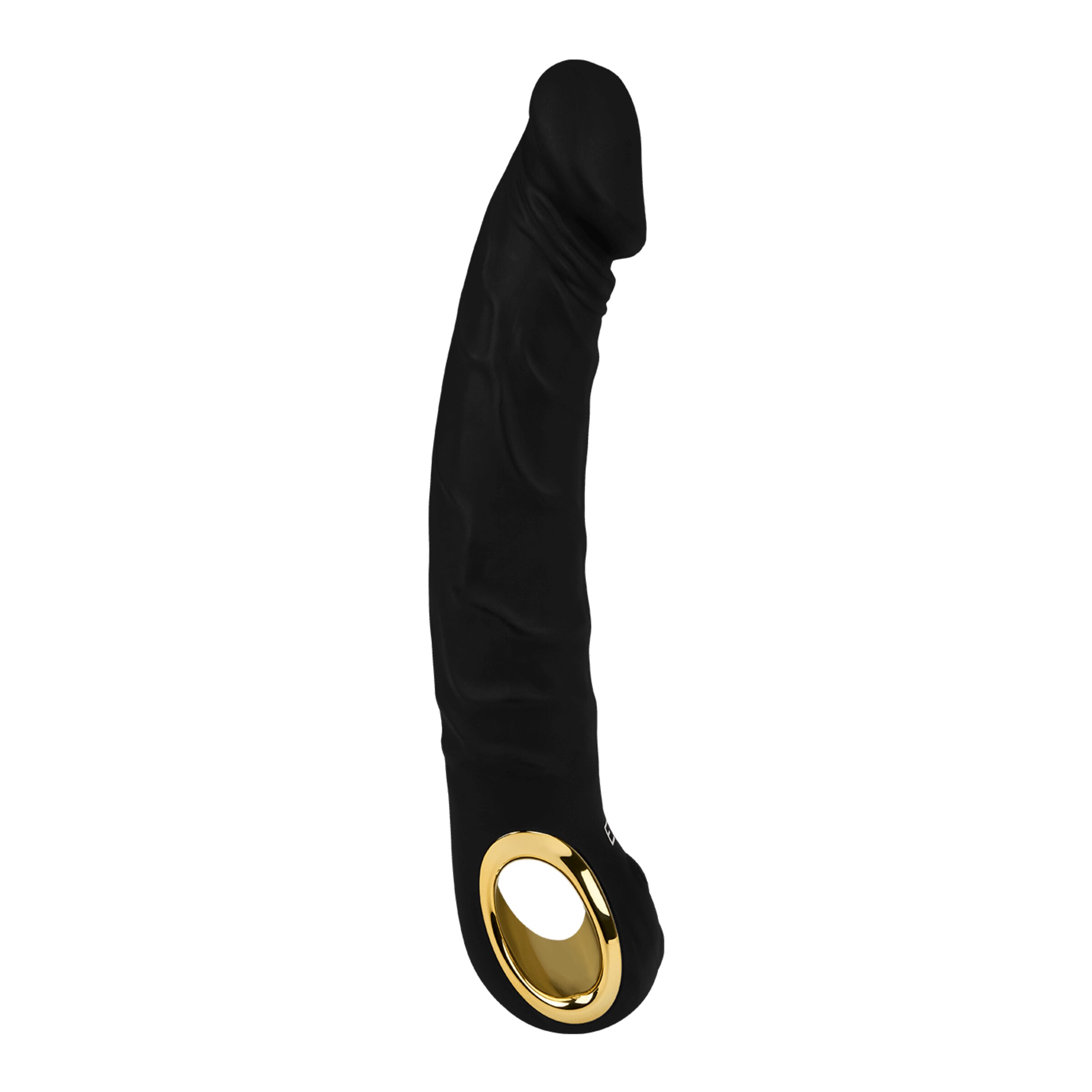 elegante-natuurlijke-vibrator-van-siliconen-22-cm-Goud-Zwart-2