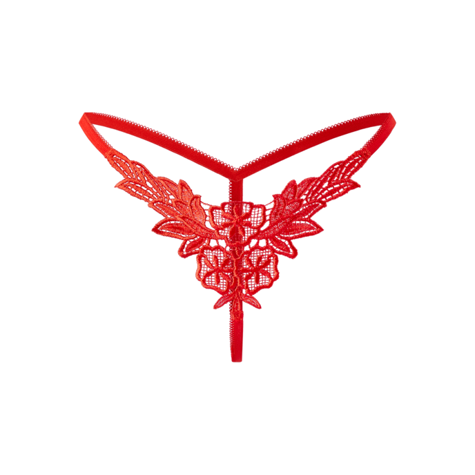 string-sensuel-motif-floral-Rouge-1