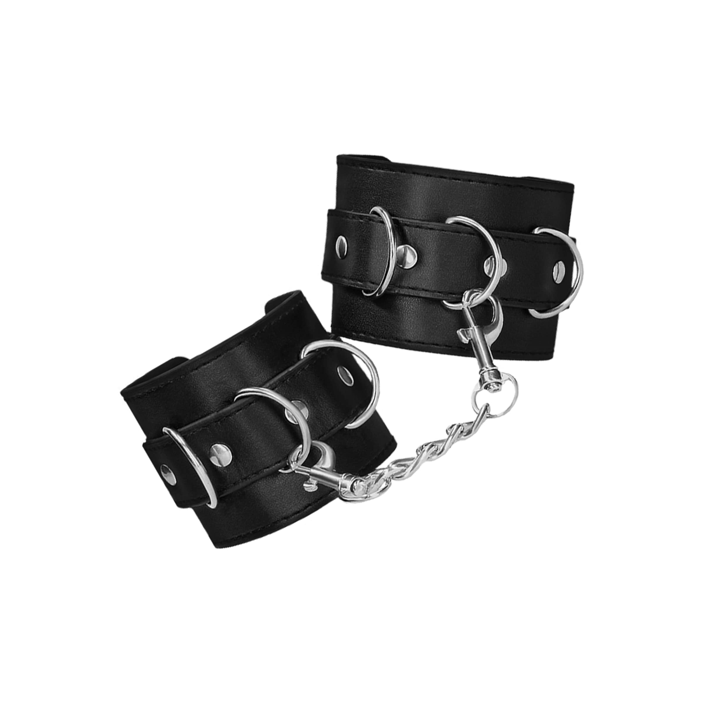 bonded-leather-wrist-or-ankle-cuffs-Schwarz-1