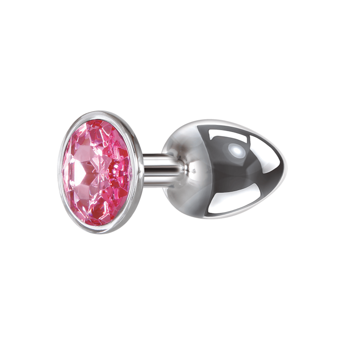 medium-pink-gem-anal-plug-8-5-cm-Pink-Zilver-1