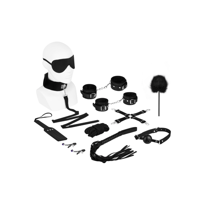 ensemble-de-bondage-sensationnel-11-pièces-Argent-Noir-1
