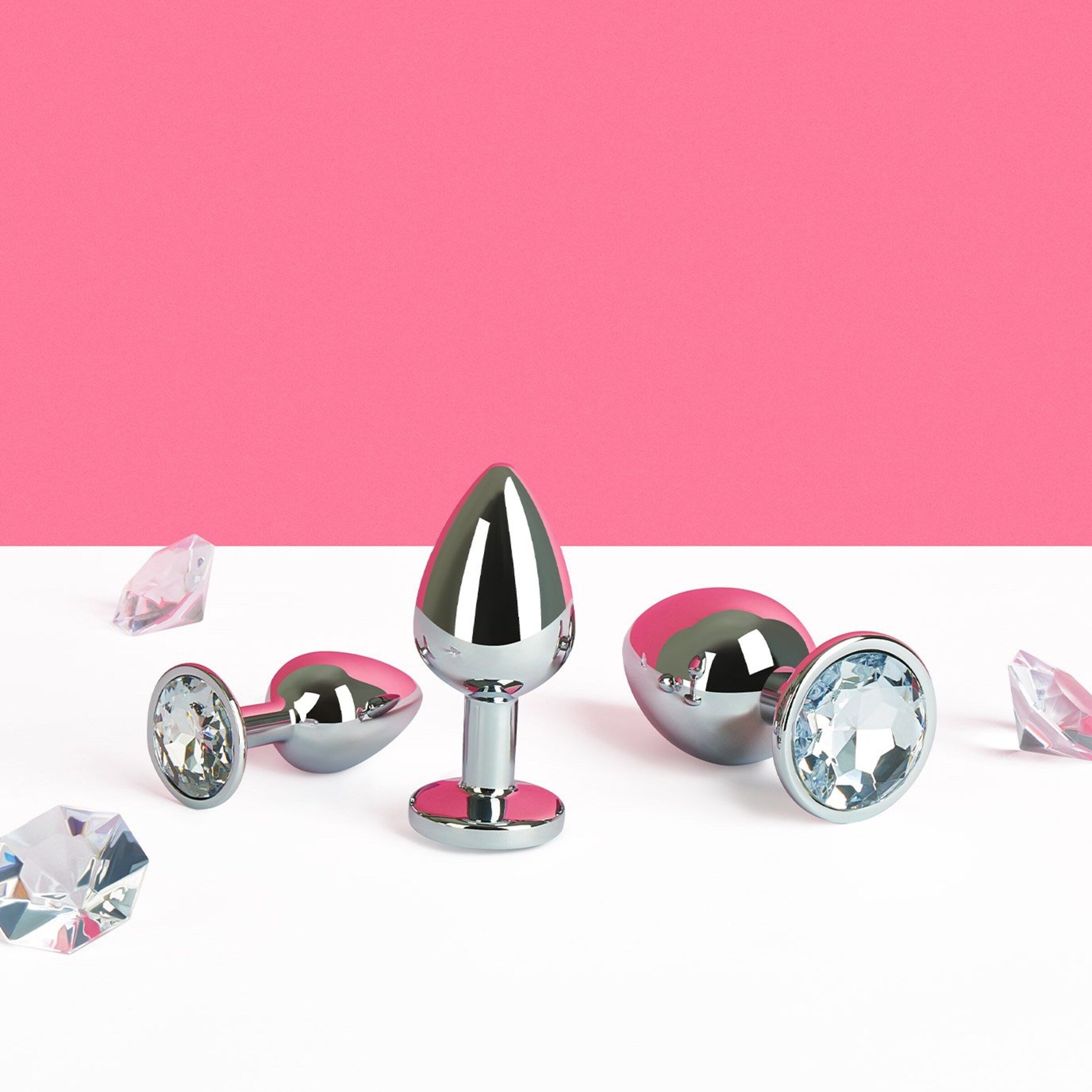 set-de-plugs-anaux-en-aluminium-7---9-5-cm-Argent-Transparent-2