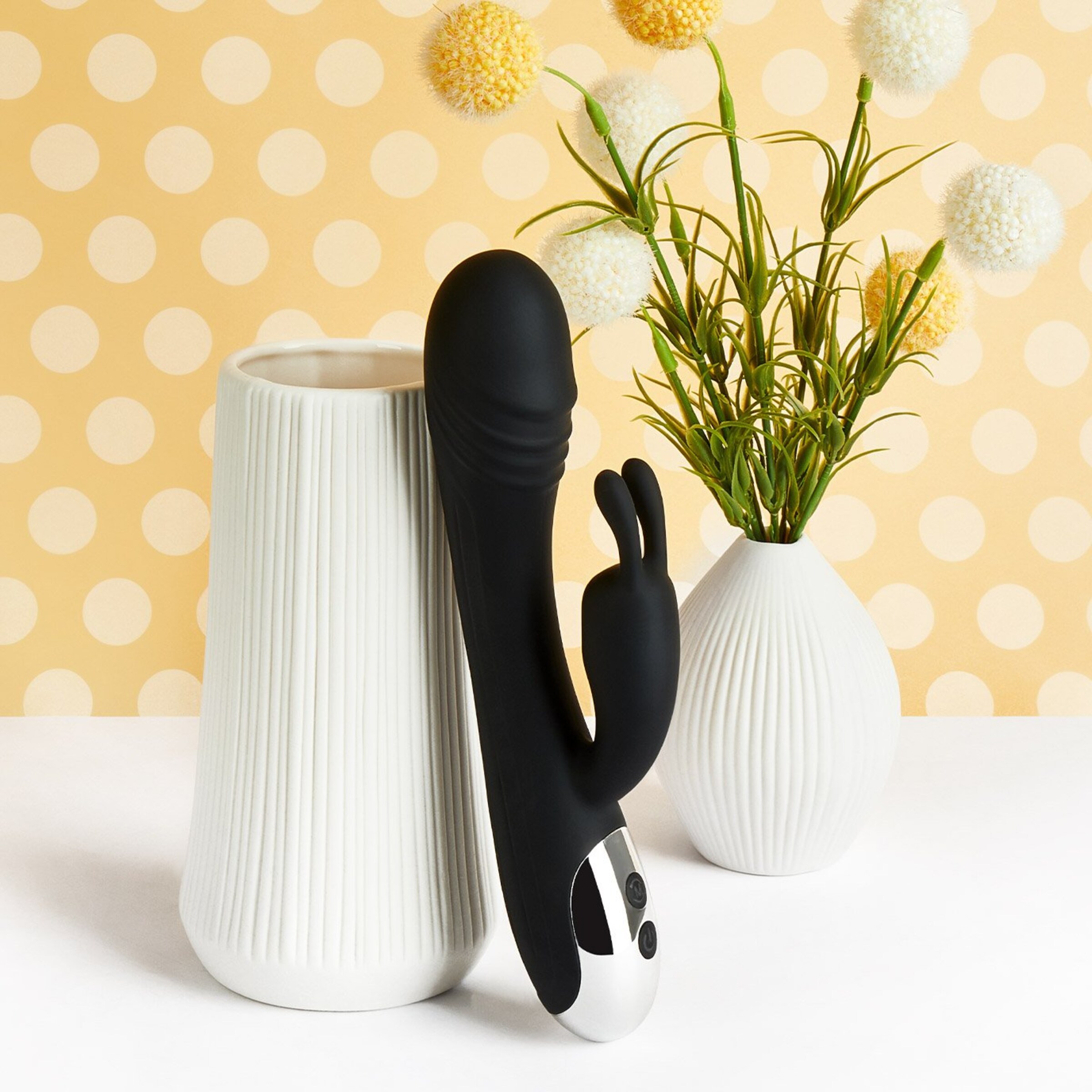 rabbit-van-siliconen-21-cm-Zilver-Zwart-2