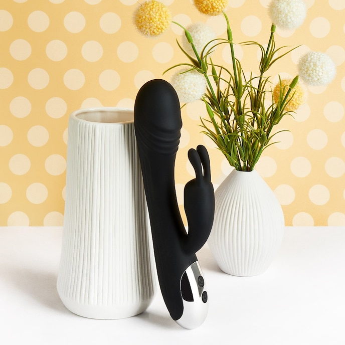 rabbit-van-siliconen-21-cm-Schwarz-Silber-2