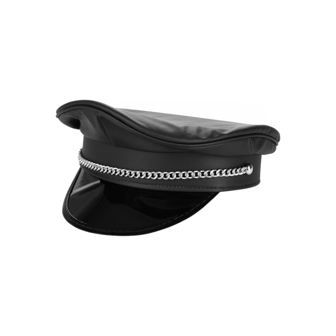 politiepet-in-leerlook-Schwarz-1