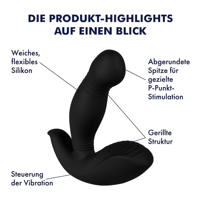 Analvibrator Prostata-Vibrator aus Silikon, 12 cm schwarz online kaufen Analvibrator Prostata-Vibrator aus Silikon, 12 cm schwarz online kaufen