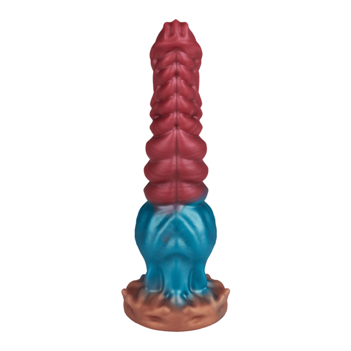 tentakel-dildo-met-opvallende-structuur-24-cm-Blauw-Goud-Rood-3