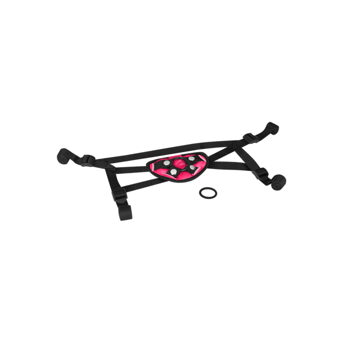 pink-velvet-strap-on-harness-Pink-Schwarz-4