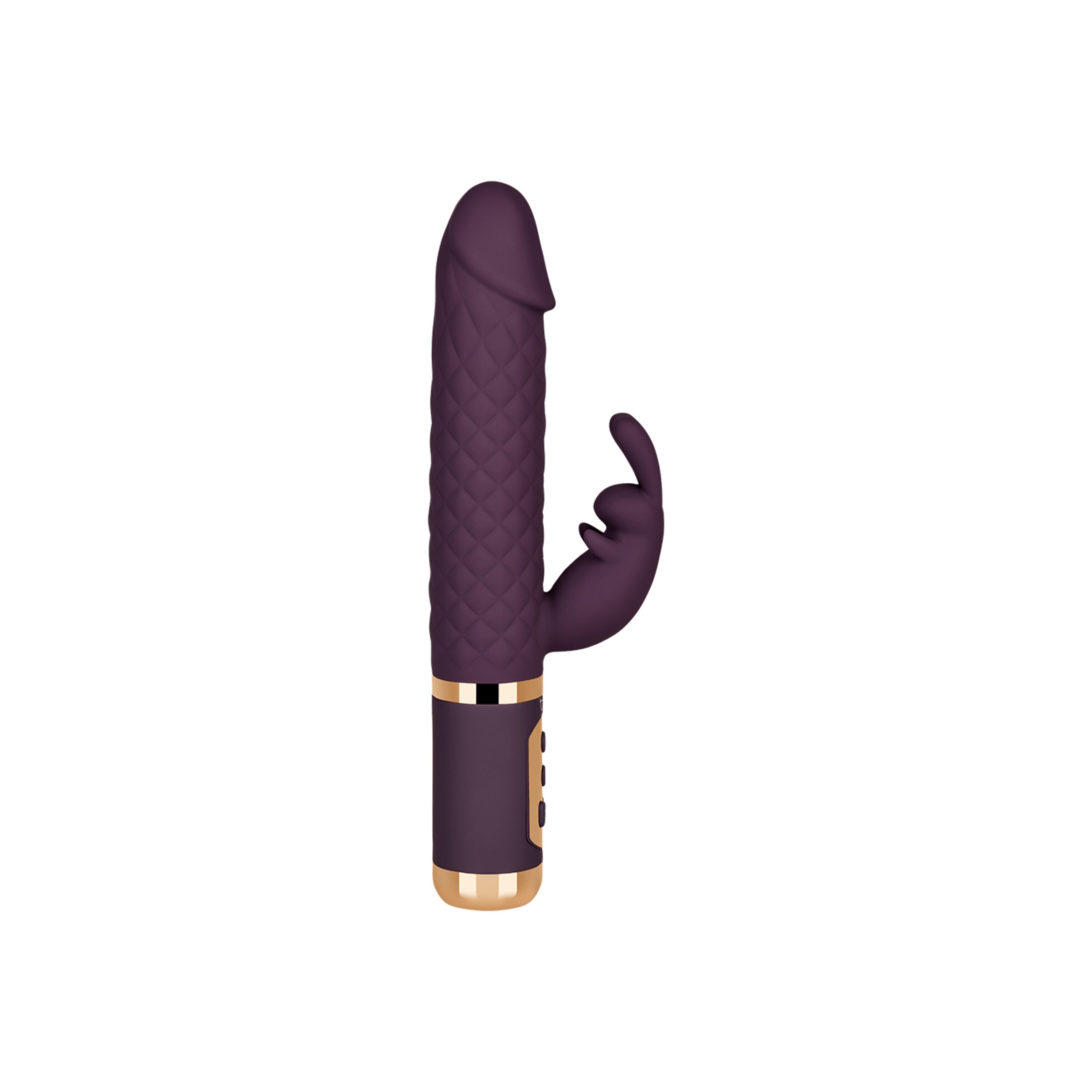 luxe-parelvibrator-met-ruitpatroon-23-5-cm-Goud-Paars-3