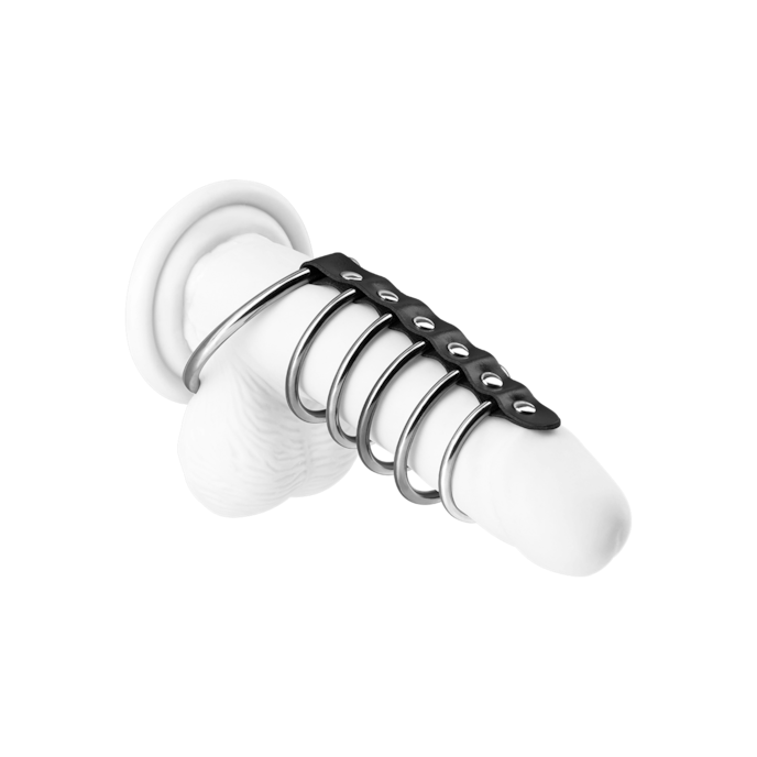 manchette-pénienne-avec-anneaux-3-5---5-5-cm-Argent-Noir-2