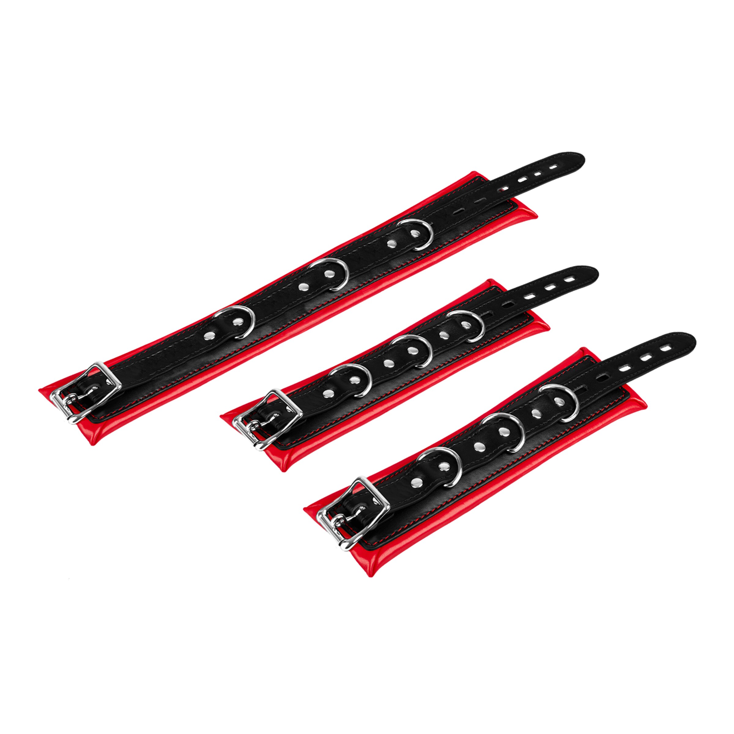 étriers-pour-cou-et-mains-avec-plateau-4-pièces-Noir-Rouge-5