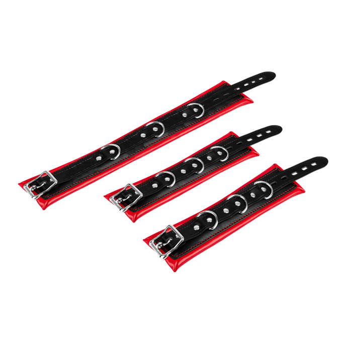 étriers-pour-cou-et-mains-avec-plateau-4-pièces-Noir-Rouge-5