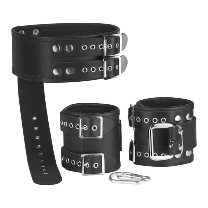 entraves-de-poignets-avec-collier-Noir-2