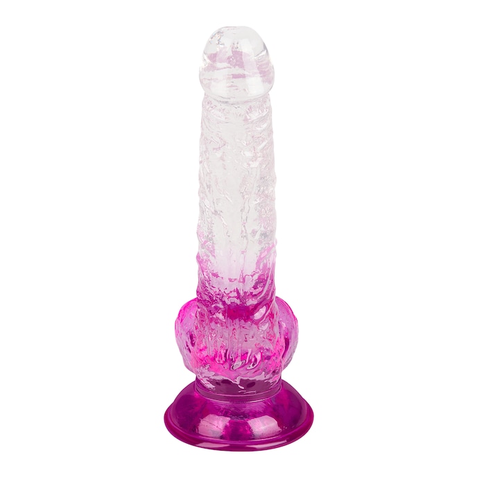 gode-naturel-flexible-avec-ventouse-20-5-cm-Transparent-Violet-3