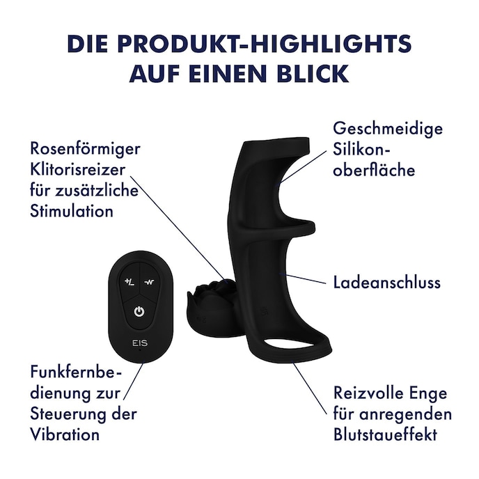 Vibro-Penisring mit Fernbedienung, 3,2-3,8 cm schwarz online kaufen Vibro-Penisring mit Fernbedienung, 3,2-3,8 cm schwarz online kaufen