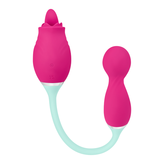 vibromasseur-2-en-1-en-silicone-37-cm-Rose-Turquoise-3
