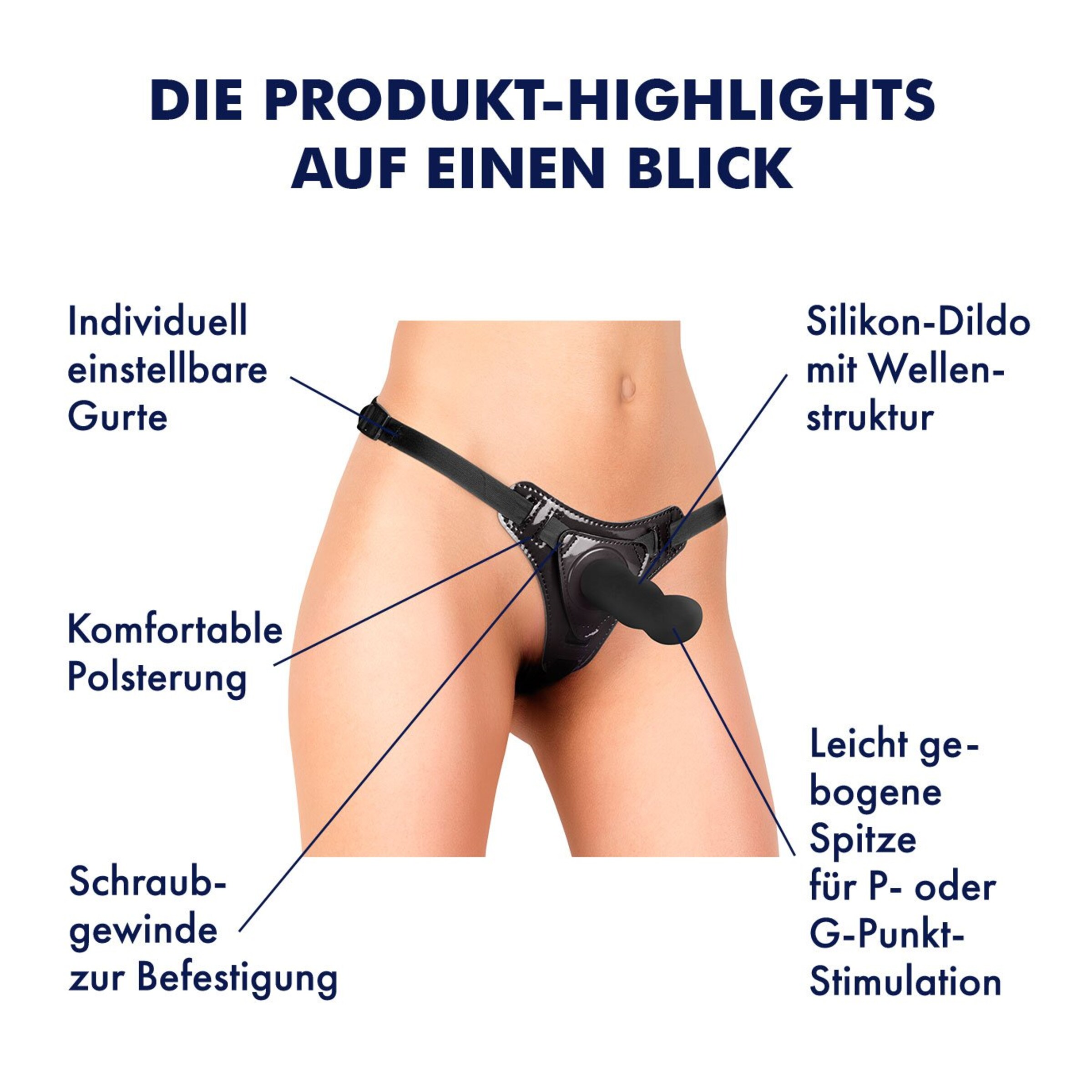 eis de umschnalldildo EIS Naturdildo (21 cm, G-Punkt Dildo, realistischer Penis, mit Saugfuß)
