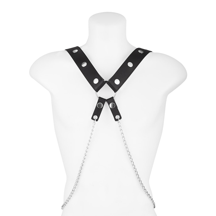 bodyharness-avec-chaînes-en-métal-Argent-Noir-4
