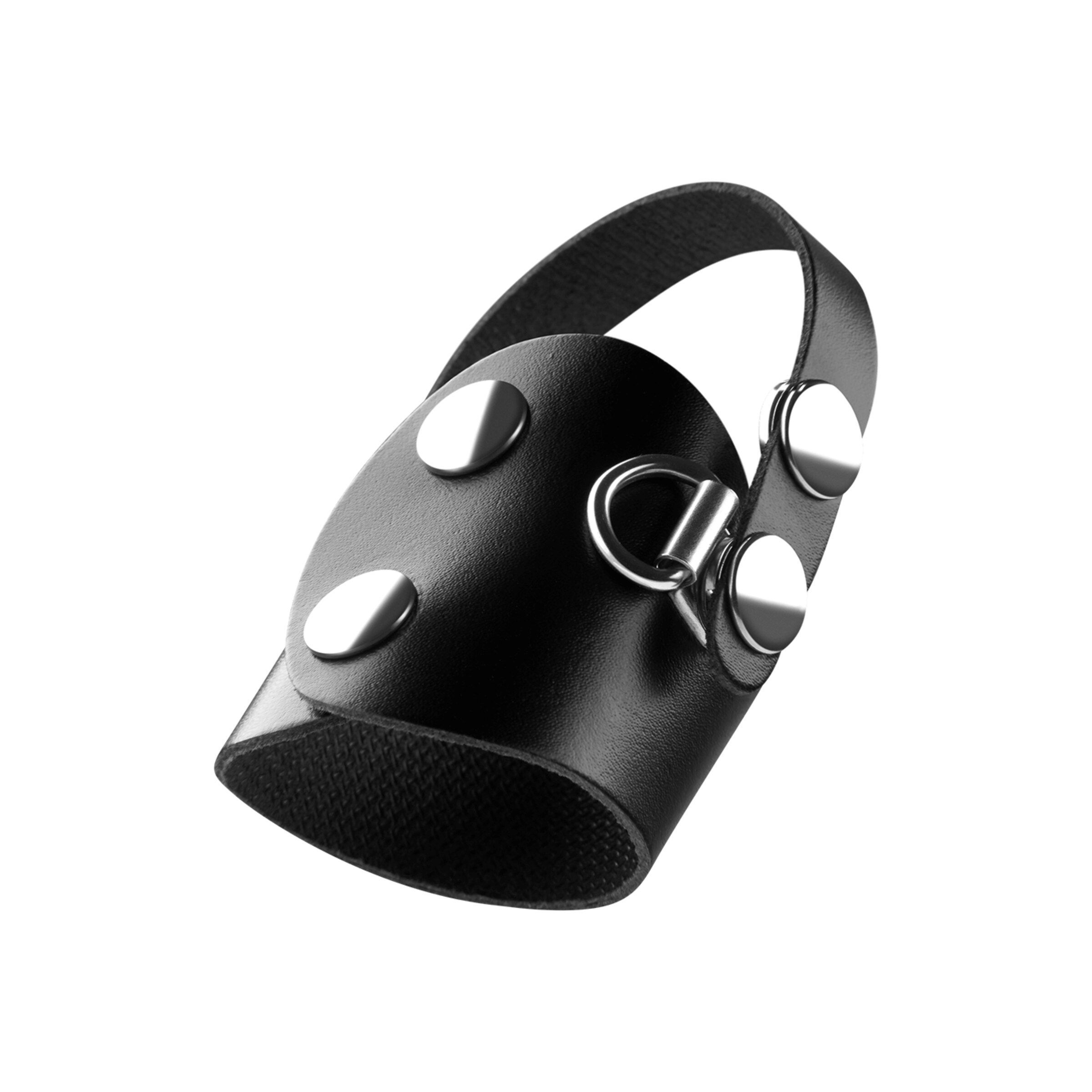 eikelmanchet-met-riemen-Zwart-4