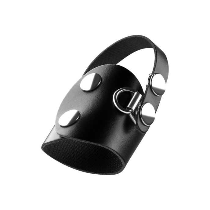 eikelmanchet-met-riemen-Zwart-4