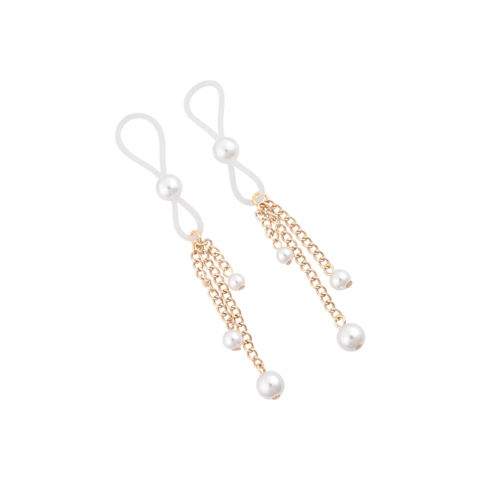 sex-and-mischief---pearl-nipple-ties-Goud-Wit-1