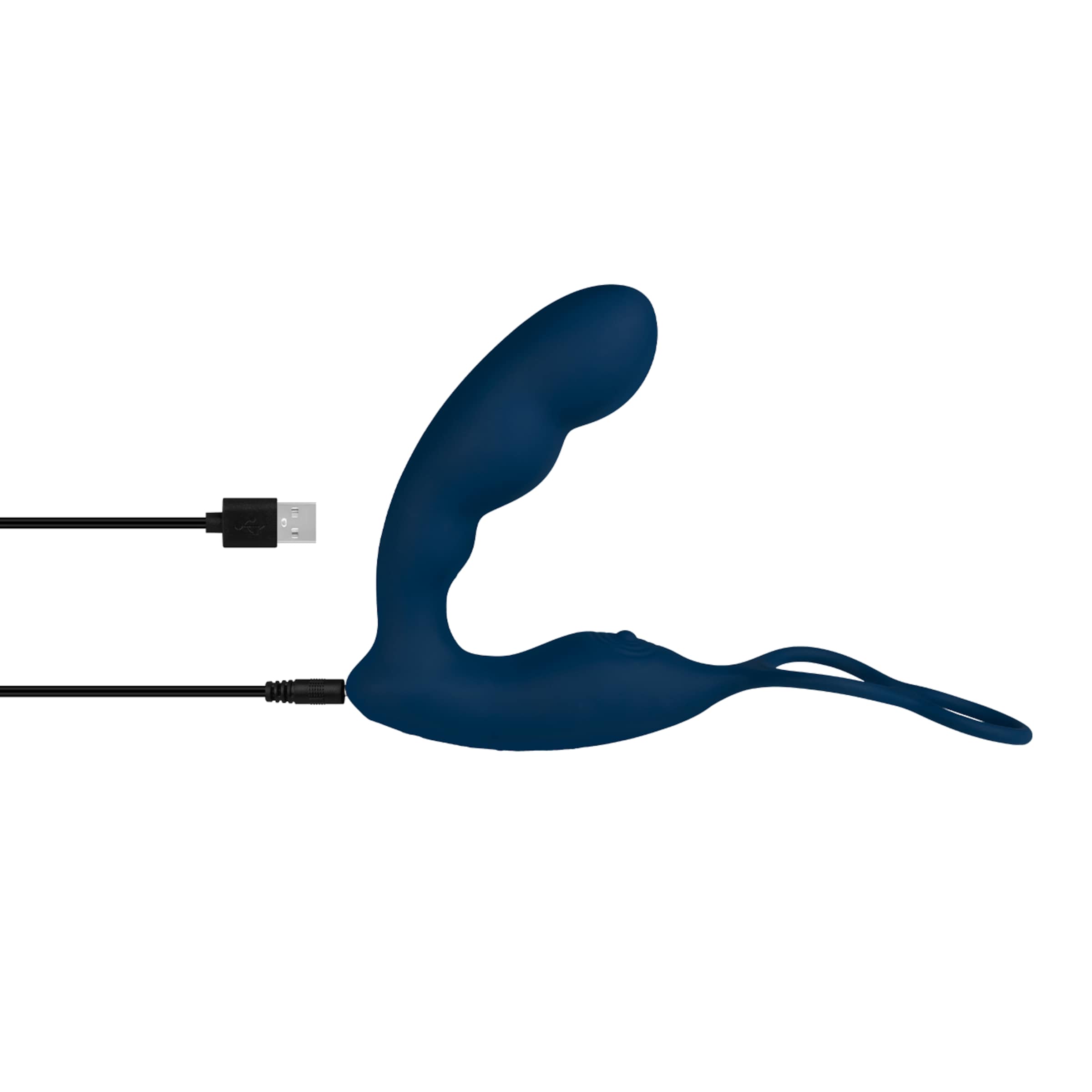 Analvibrator Prostata-Vibrator mit integriertem Penis- und Hodenring, 18 cm  dunkelblau  online kaufen