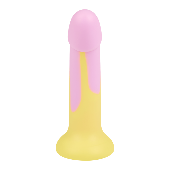 gode-point-g-avec-base-à-ventouse-18-cm-Jaune-Rose-3