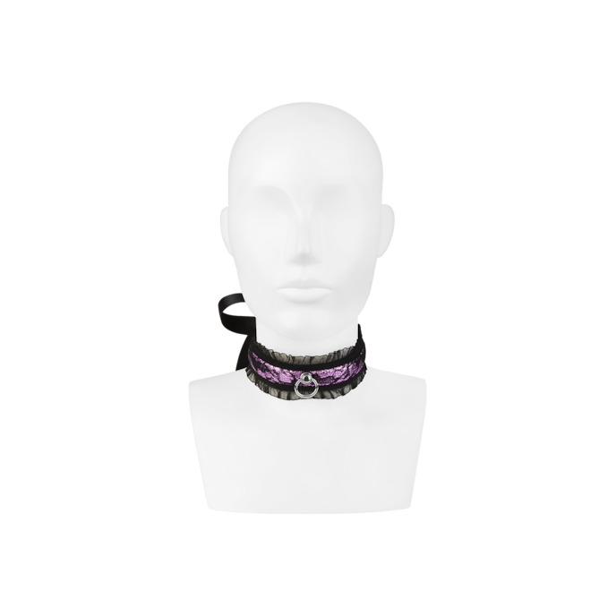 speelse-halsband-met-o-ring-Lila-Schwarz-4
