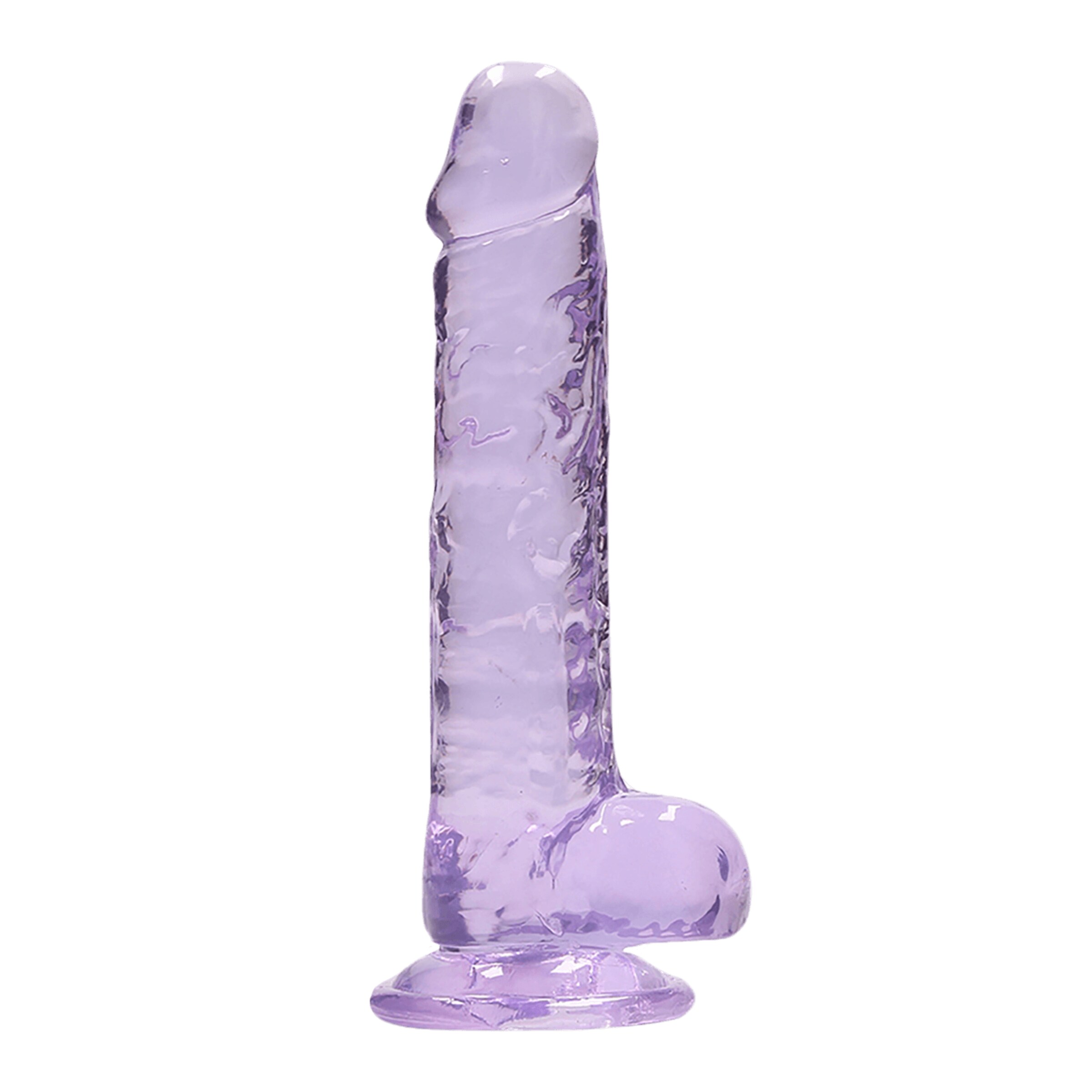 crystal-clear---dildo-with-balls-19-cm-Paars-2