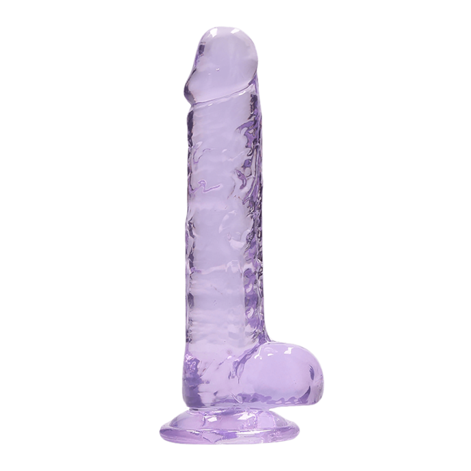 crystal-clear---dildo-with-balls-19-cm-Paars-2