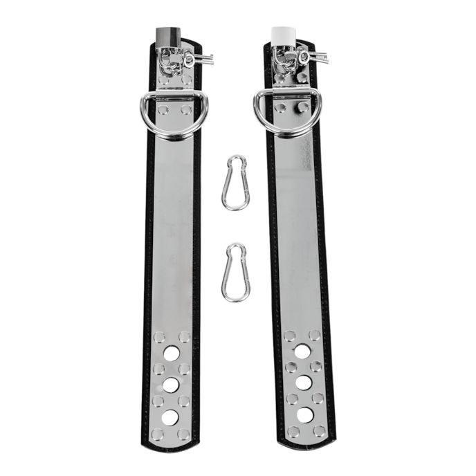 attaches-pour-chevilles-en-cuir-et-métal-Argent-Noir-2