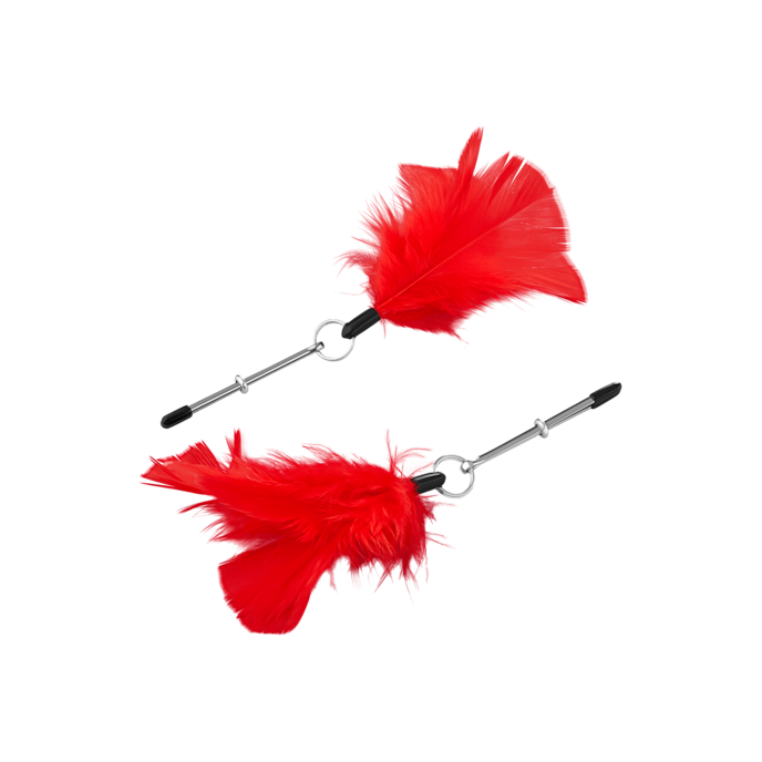 pinces-à-poitrine-avec-décoration-en-plumes-Rouge-1