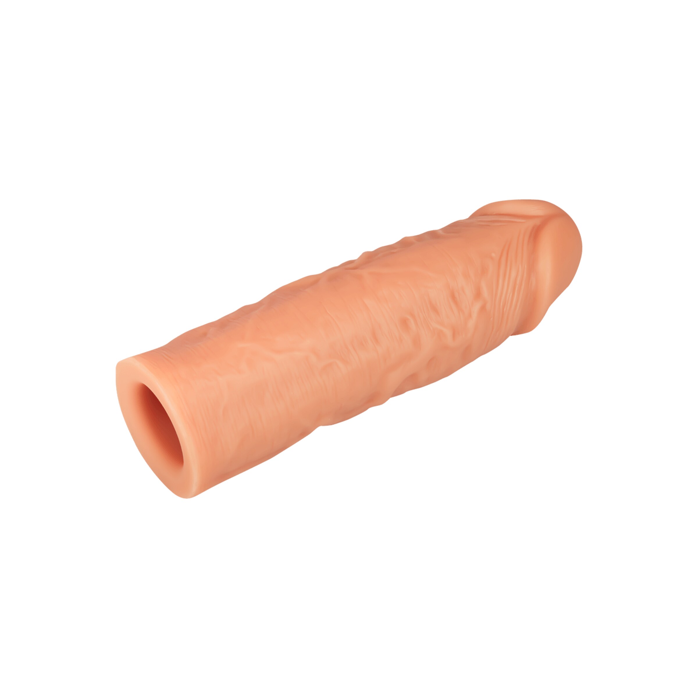 geaderte-penishülle-aus-silikon-15-cm-Natur-hell-4
