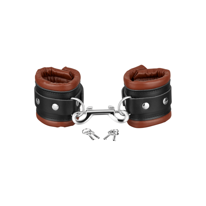 menottes-verrouillables-et-rembourrées-Brun-Noir-2