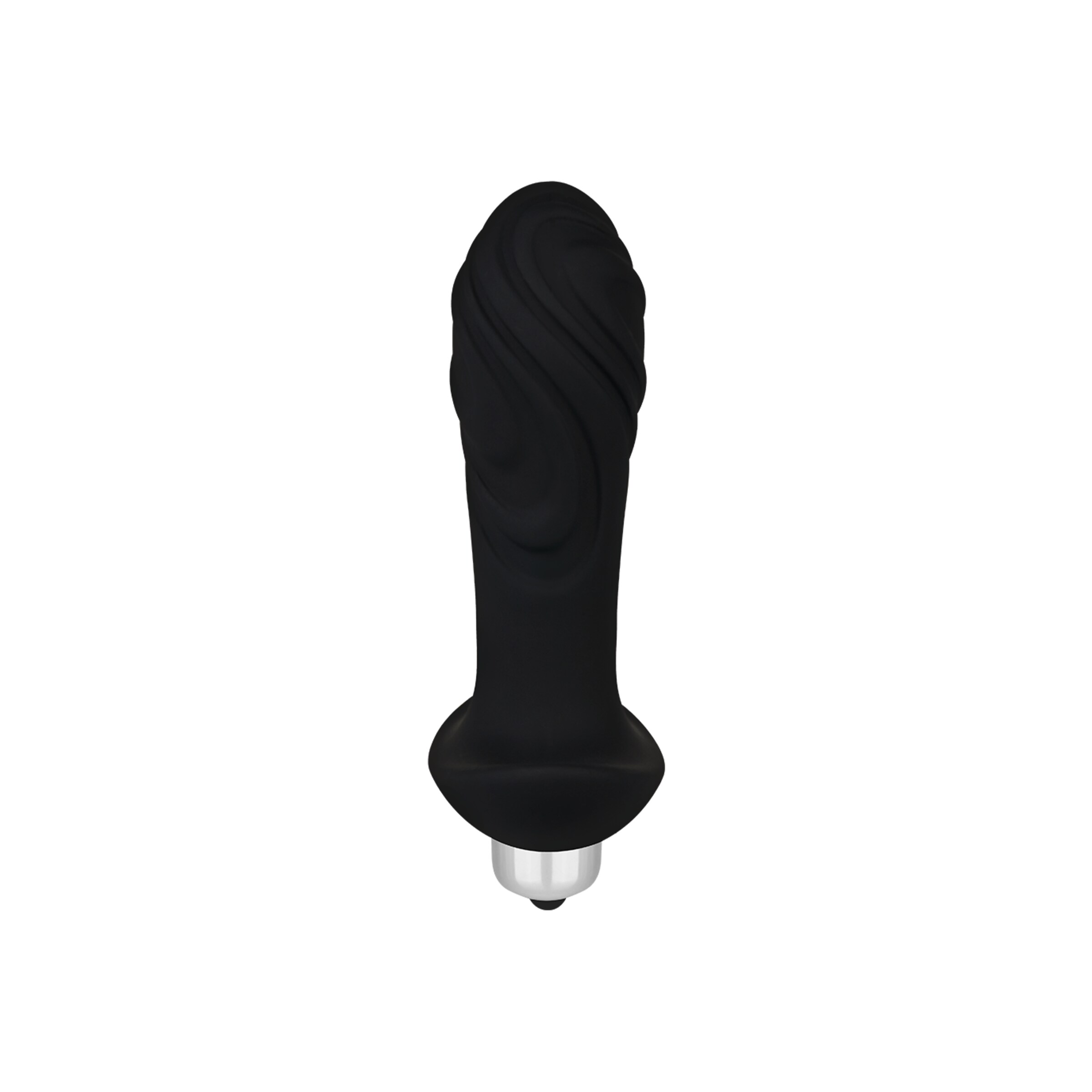 plug-anal-conique-en-silicone-10-1-cm-Argent-Noir-5