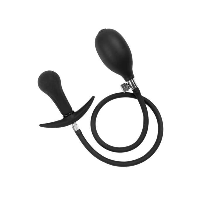 latex-play---inflatable-anal-plug-with-pump-8-cm-Noir-1