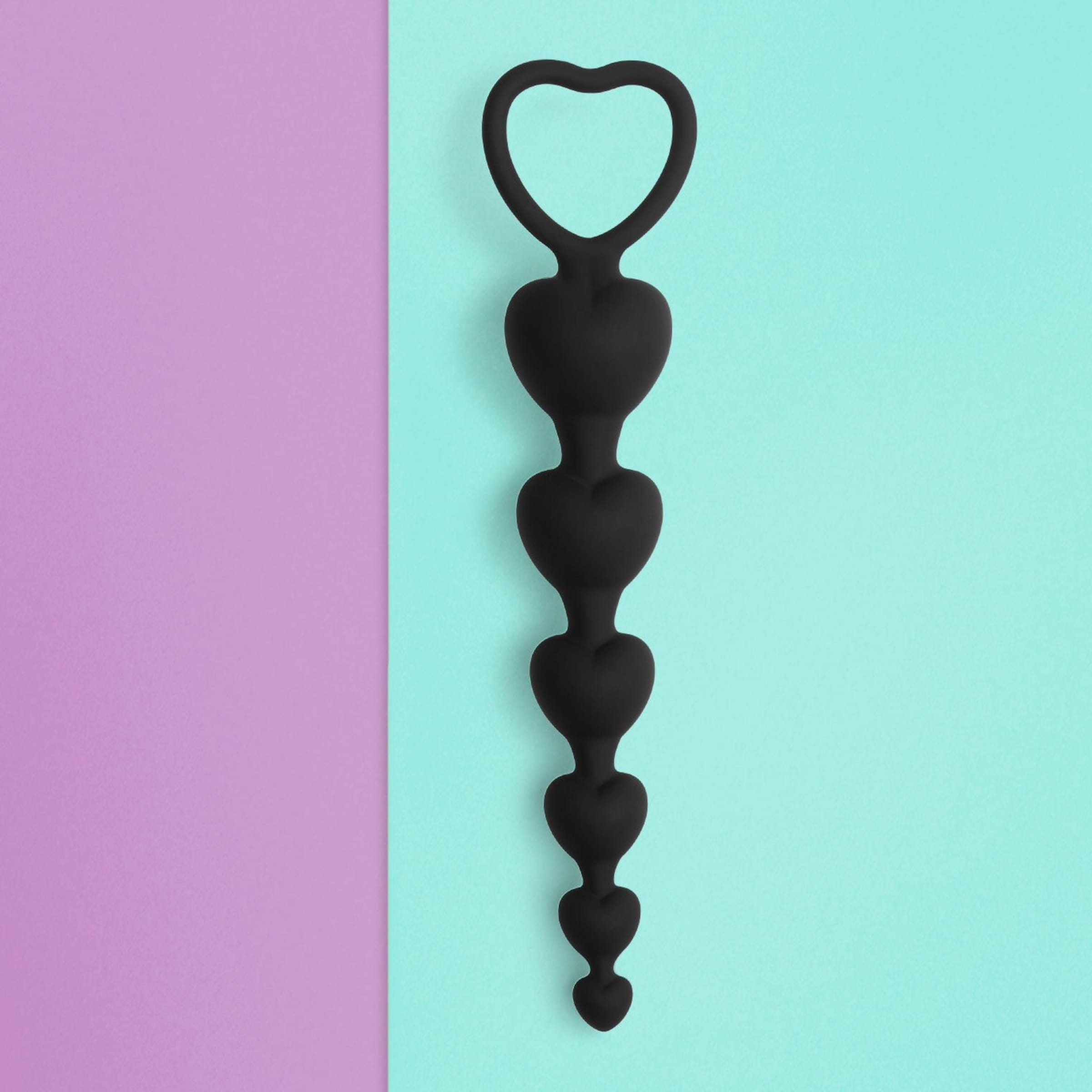 hartvormige-anaalketting-van-siliconen-18-5-cm-Zwart-2