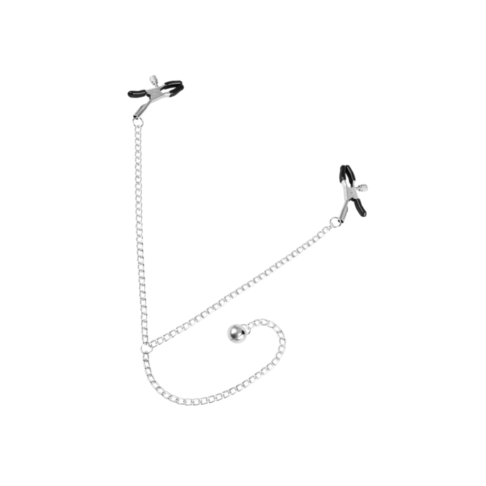pinces-à-tétons-avec-chaîne-à-clochettes-Argent-1
