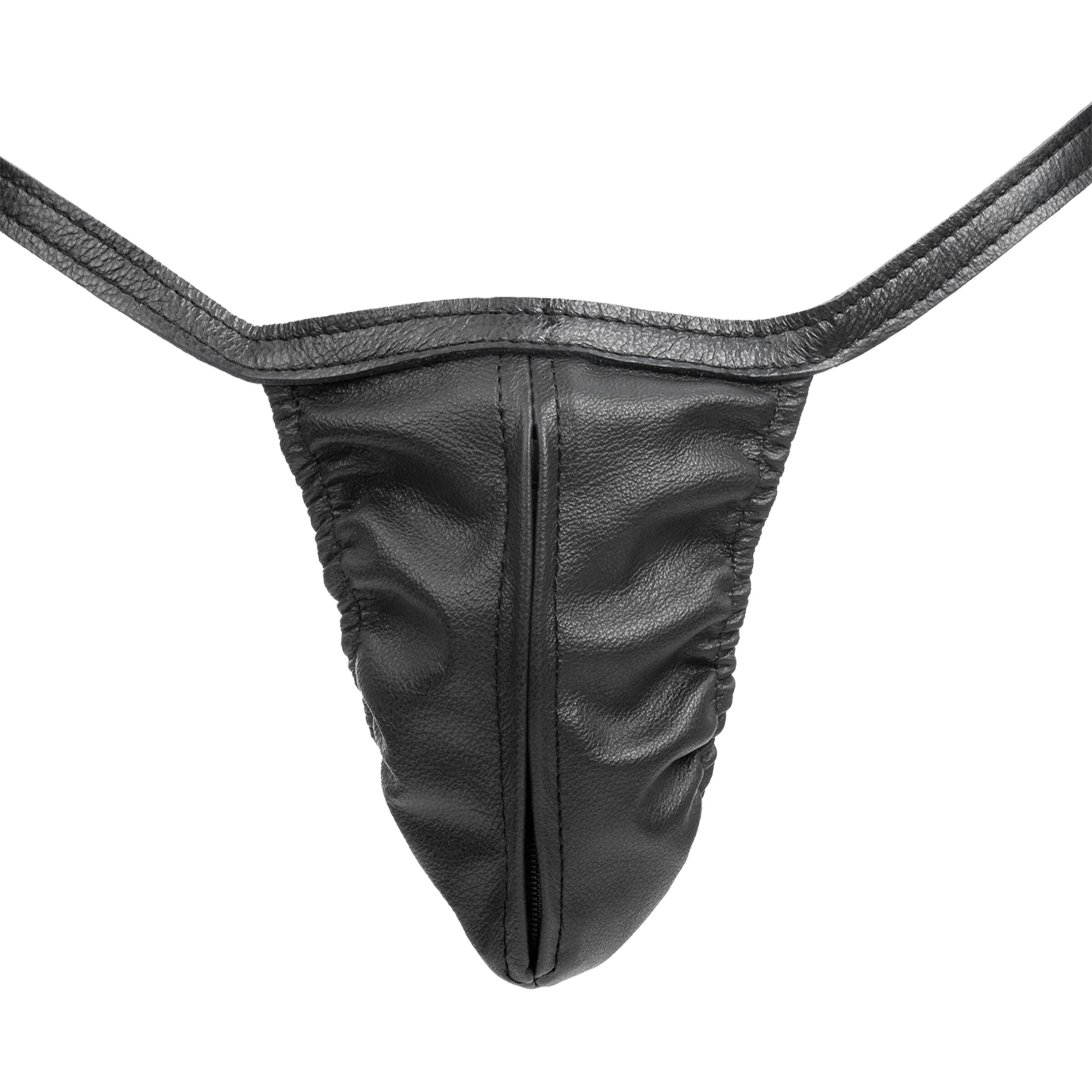 string-en-cuir-avec-fermeture-éclair-Noir-4