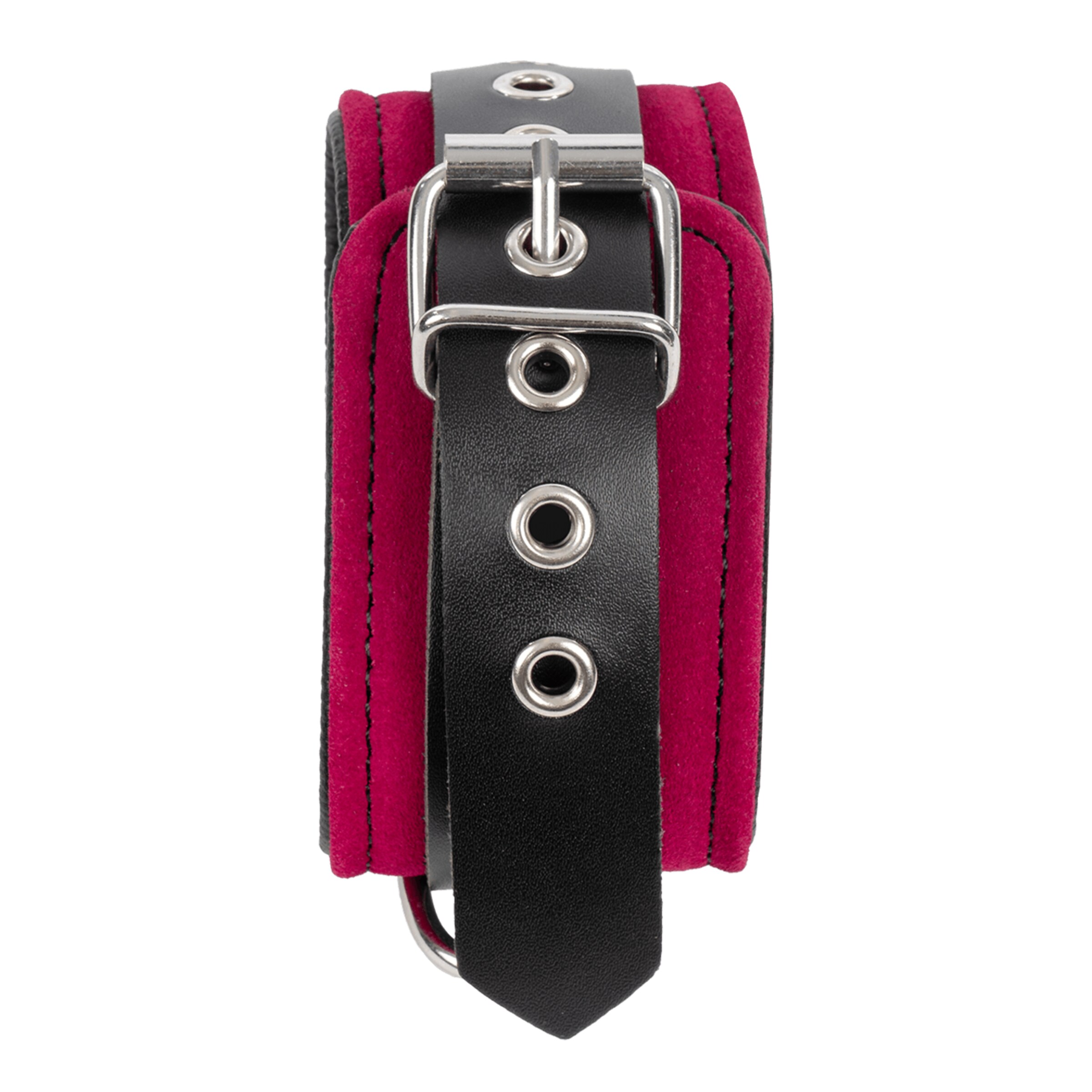 leren-voetboeien-met-karabijnen-Violet-Zwart-3