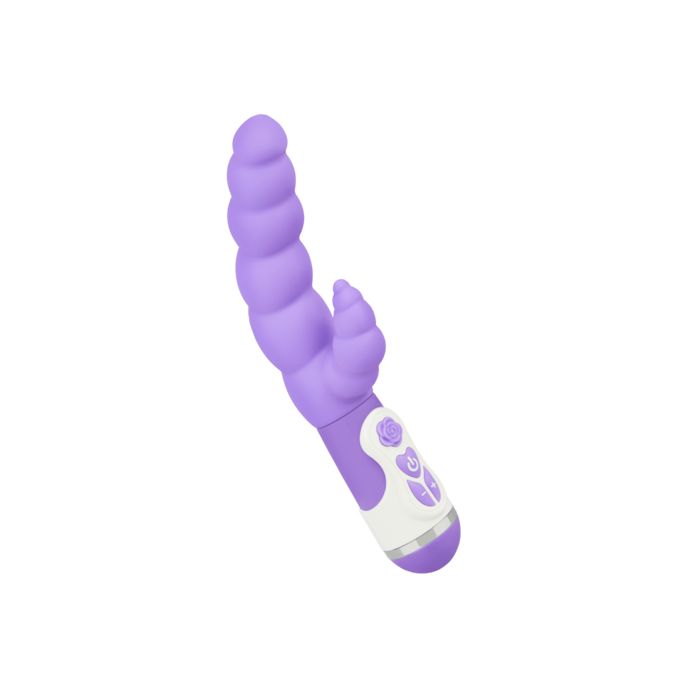 siliconen-vibrator-met-structuur-24-cm-Lila-Weiß-1