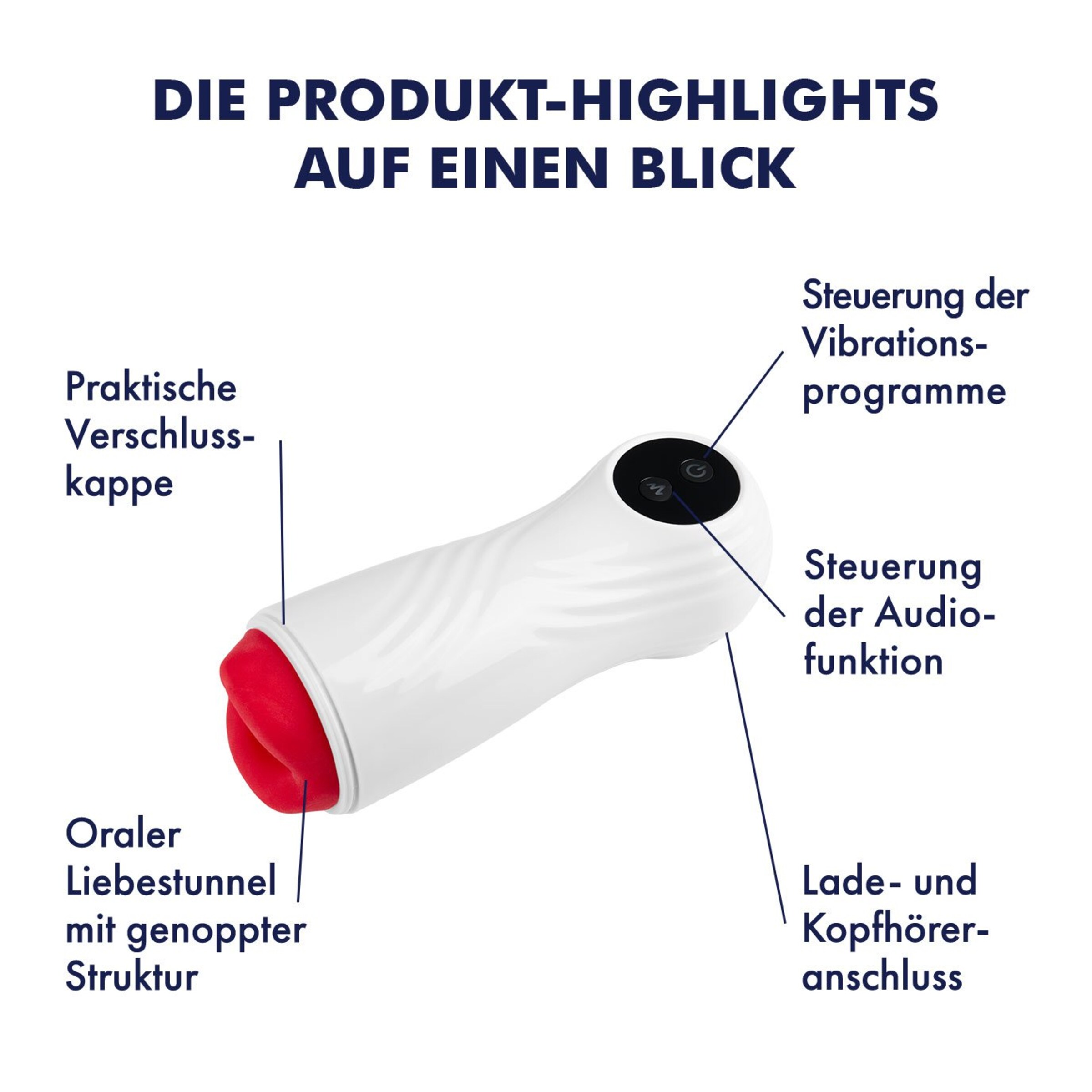 masturbator mit audiofunktion Masturbator Elektrischer Oral-Masturbator mit Audiofunktion, 22 cm ❤️  online kaufen