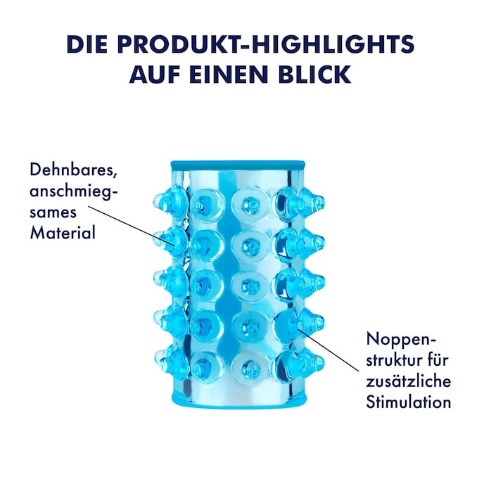 Genoppte Penishlle, 4,5 cm hellblau online kaufen Genoppte Penishlle, 4,5 cm hellblau online kaufen