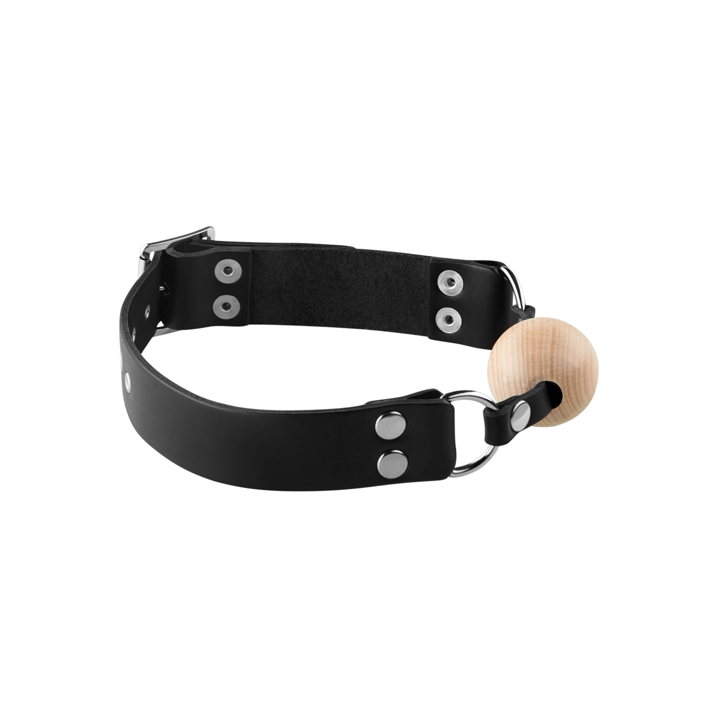 bâillon-avec-boule-en-bois-Clair brun-Noir-2