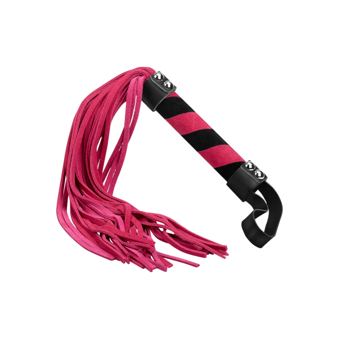 zweep-met-suède-riemen-Violet-Zwart-2