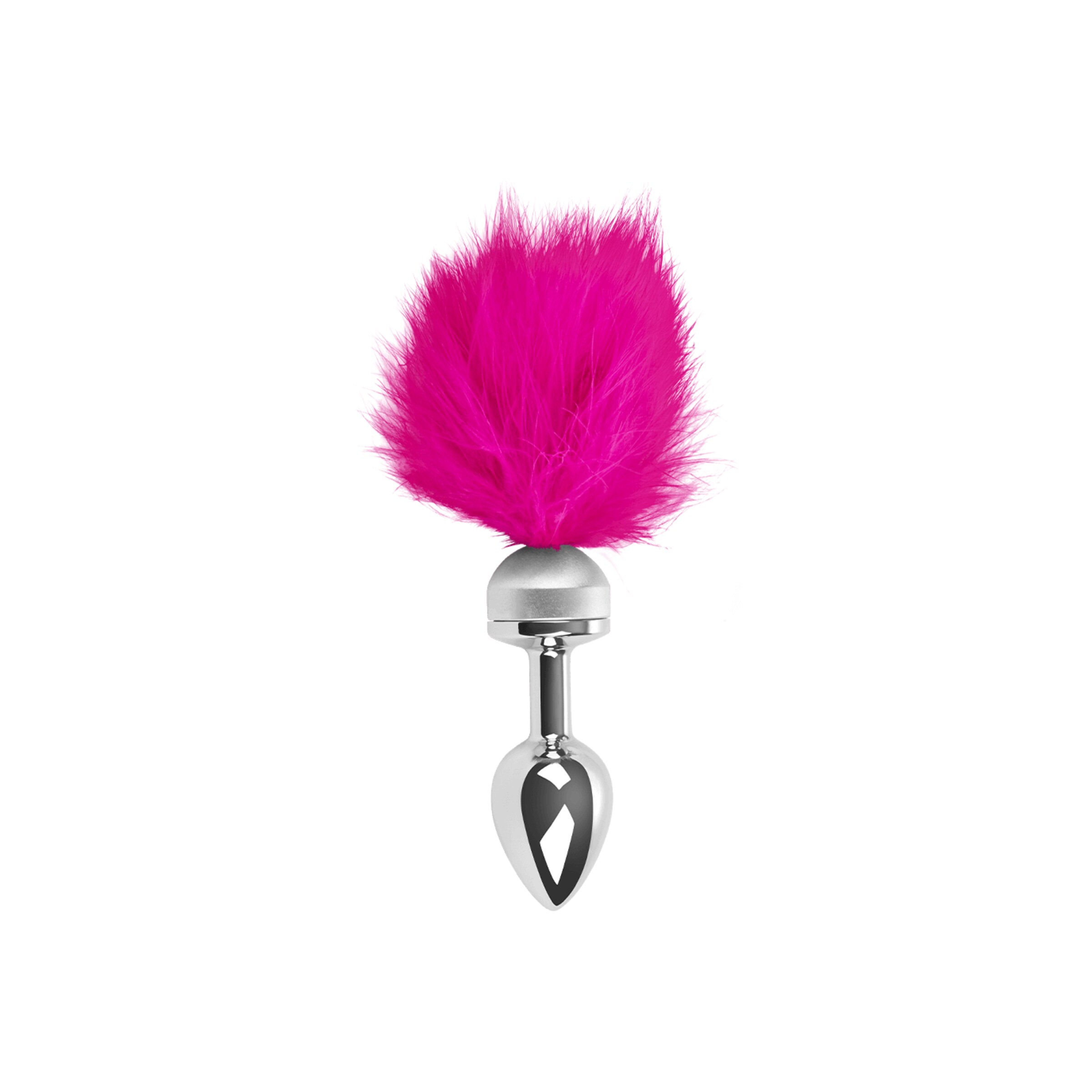 dildo-en-acier-inoxydable-avec-plumes-argenté-18-cm-Argent-Rose-2